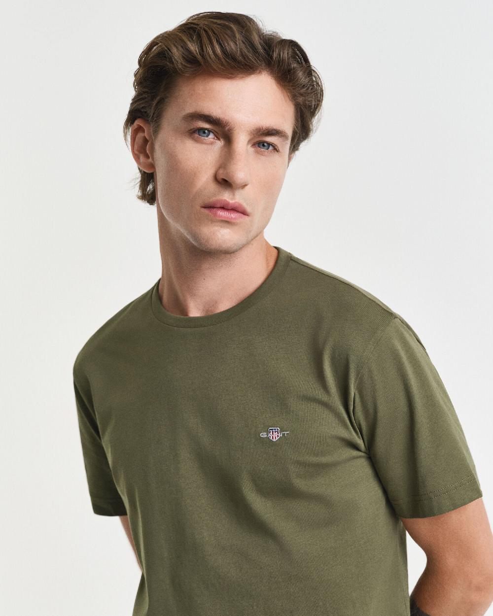 Gant Regular Fit Shield T-Shirt Moss Green