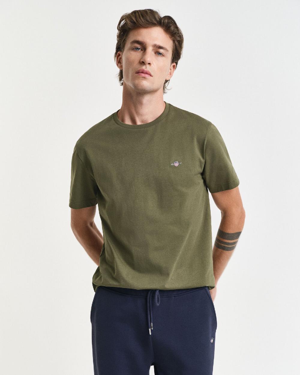 gant Regular Fit Shield T-Shirt moss green