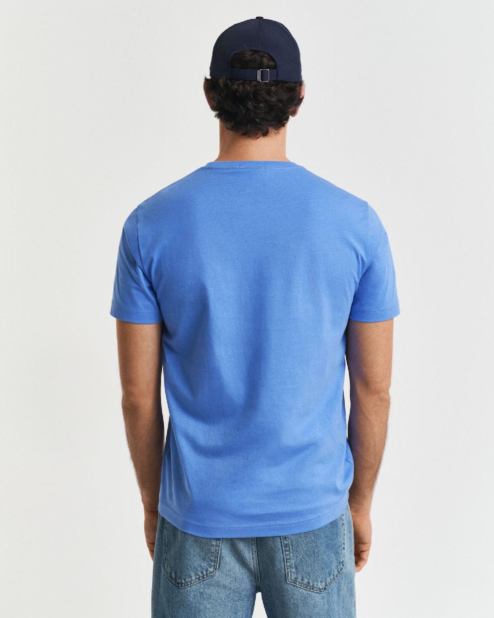 Gant Regular Fit Shield T-Shirt Perfect Blue