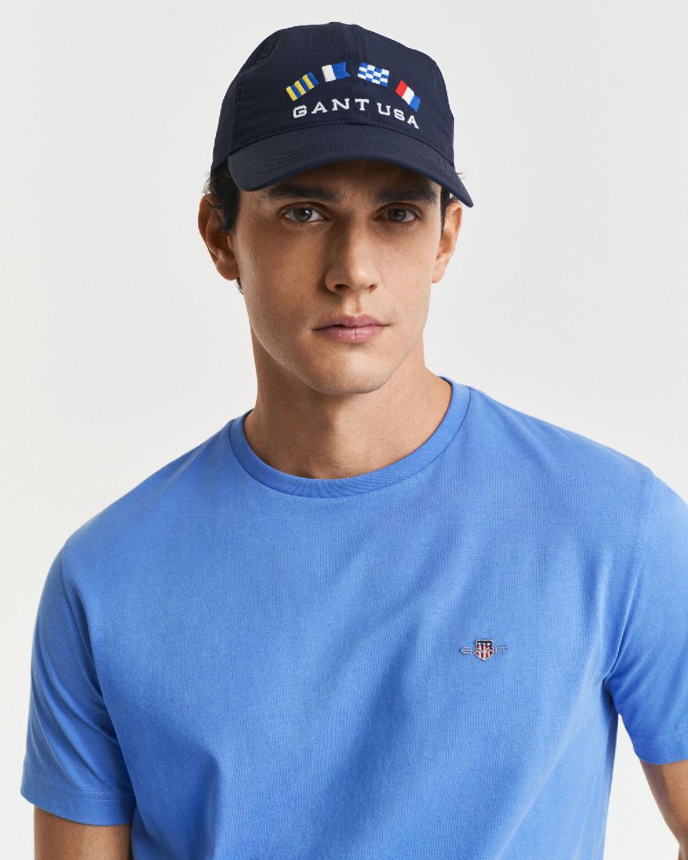 Gant Regular Fit Shield T-Shirt Perfect Blue