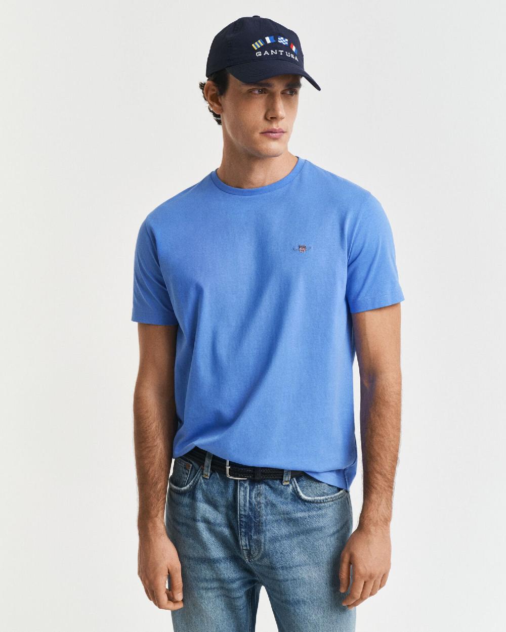 gant Regular Fit Shield T-Shirt perfect blue