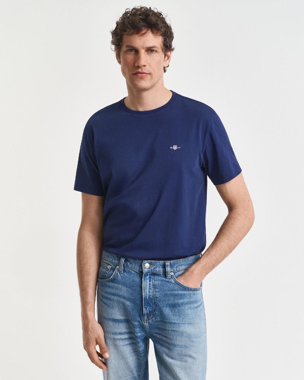gant Regular Fit Shield T-Shirt persian blue