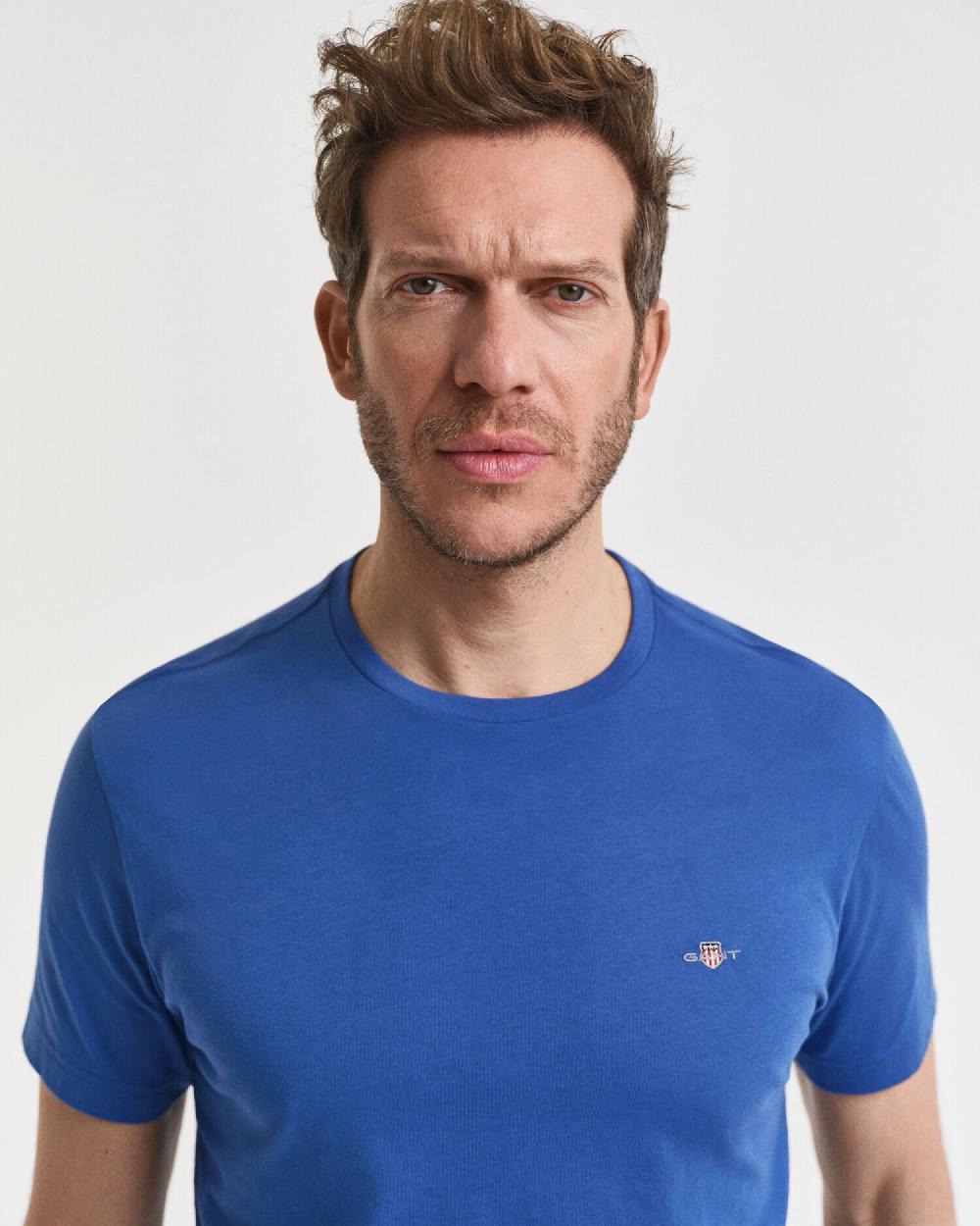 Gant Regular Fit Shield T-Shirt Rich Blue