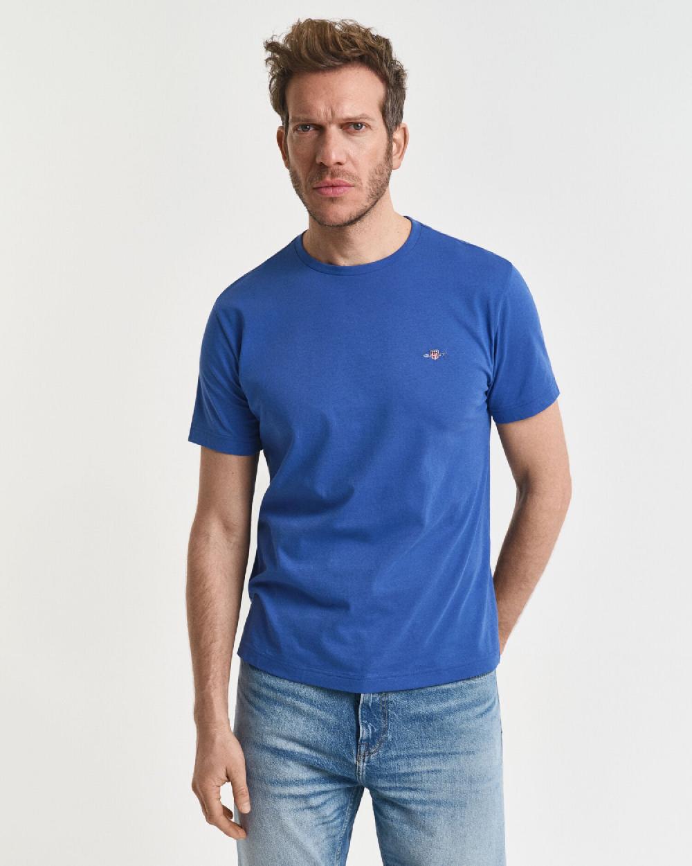 gant Regular Fit Shield T-Shirt rich blue
