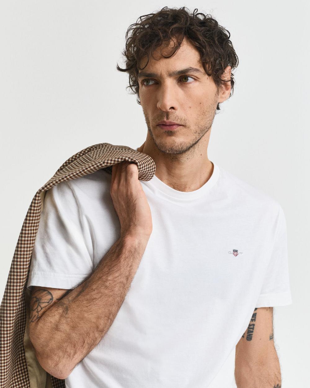 Gant Regular Fit Shield T-Shirt White