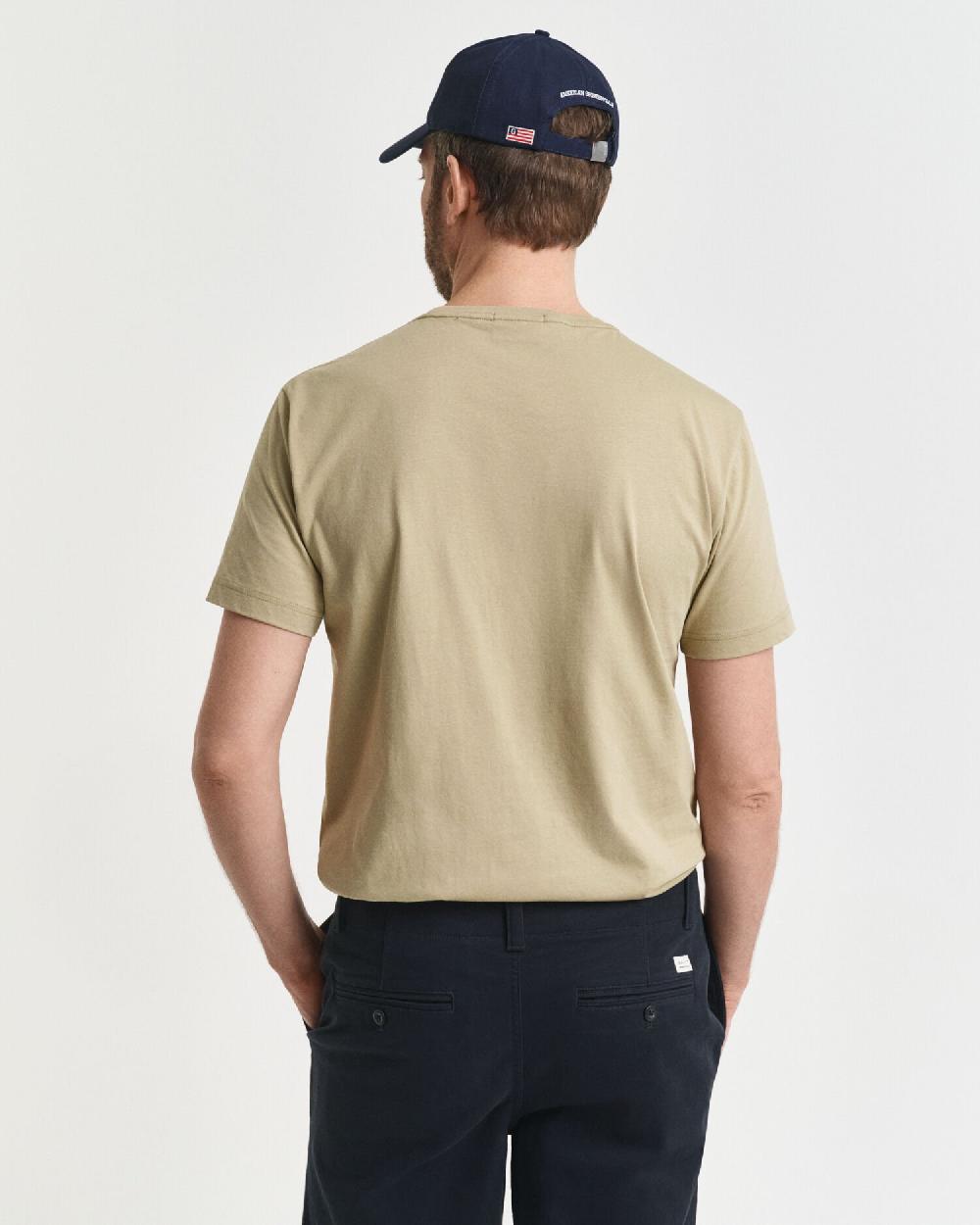 Gant Regular Fit Shield T-Shirt Woody Beige