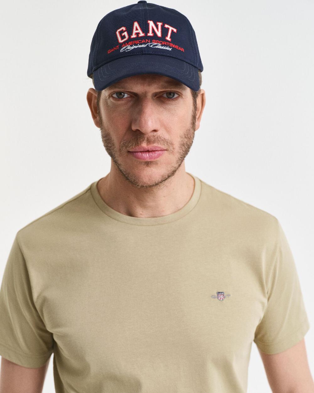Gant Regular Fit Shield T-Shirt Woody Beige