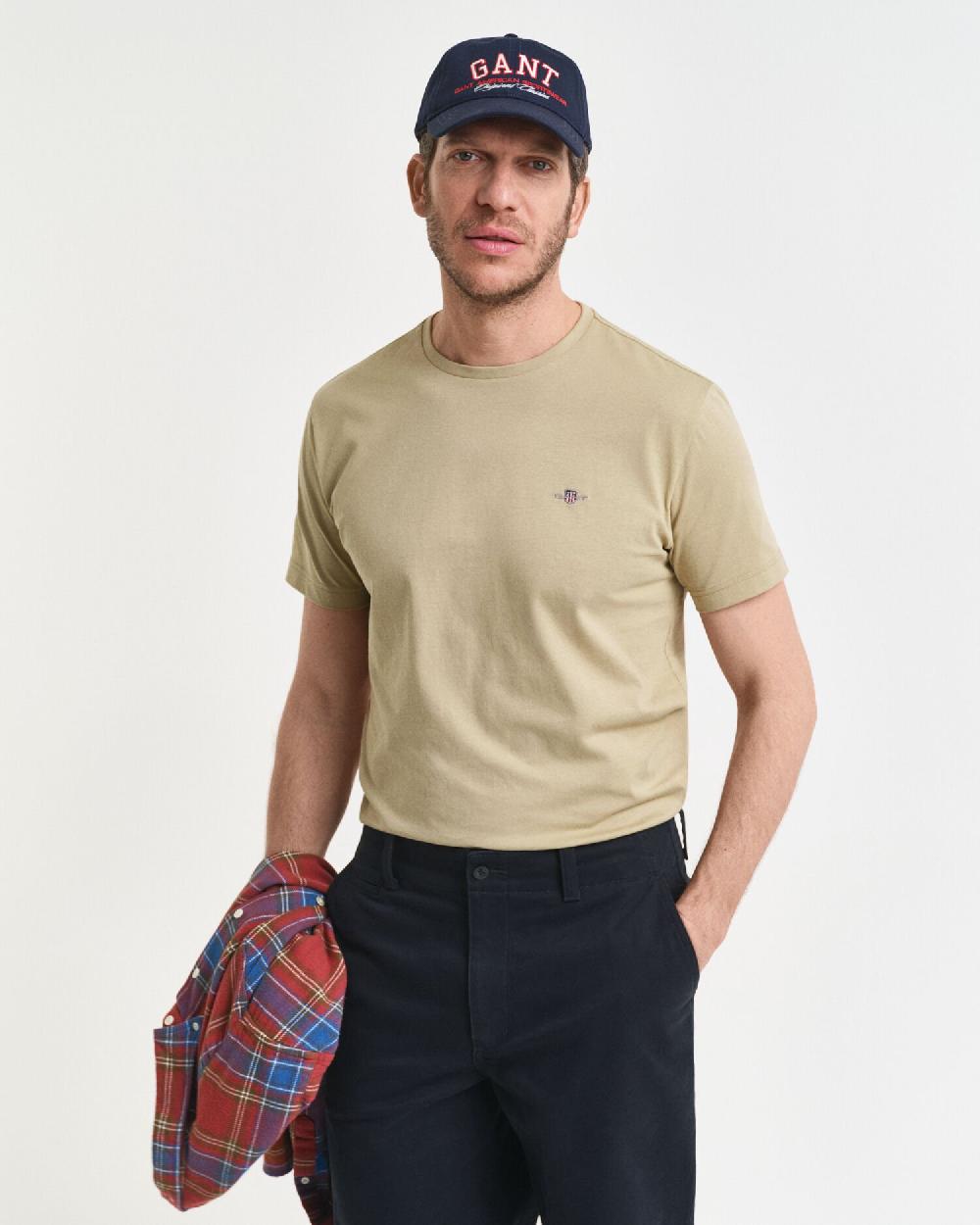 gant Regular Fit Shield T-Shirt woody beige