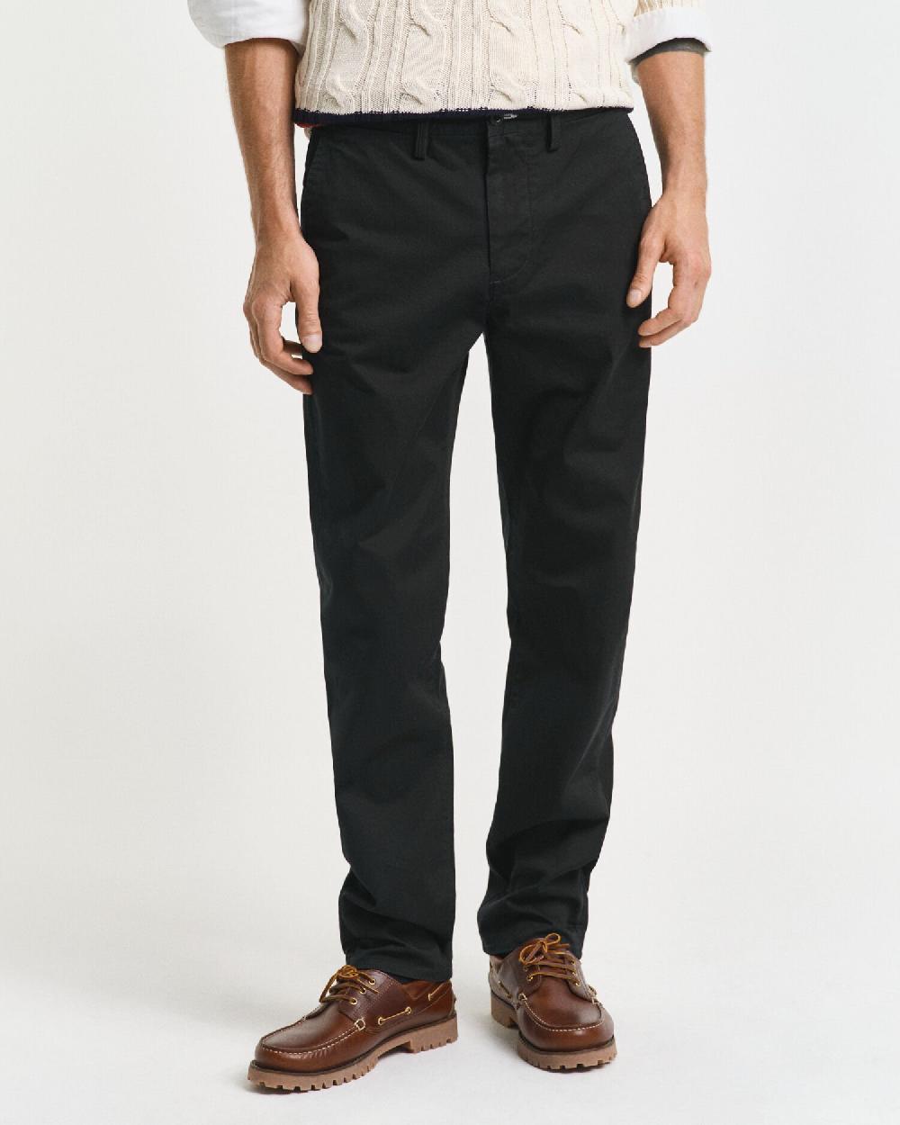 Gant Regular Fit Twill Chinos Black
