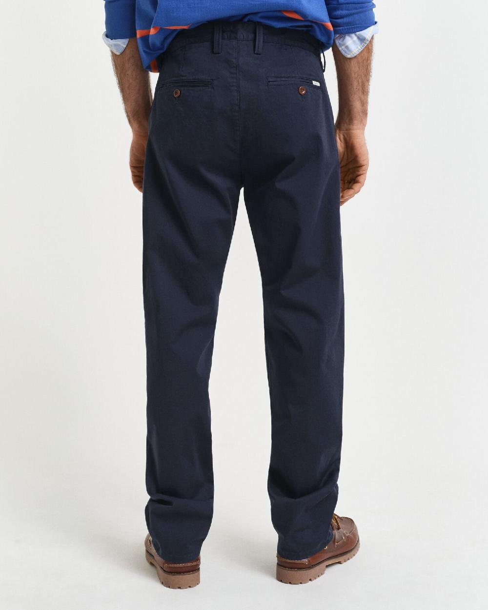 Gant Regular Fit Twill Chinos Marine