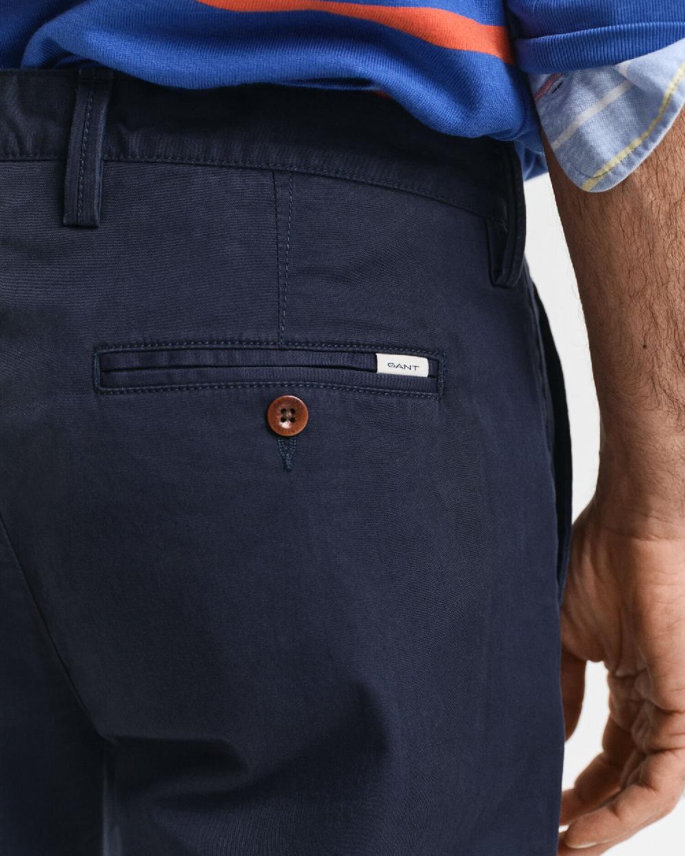 Gant Regular Fit Twill Chinos Marine