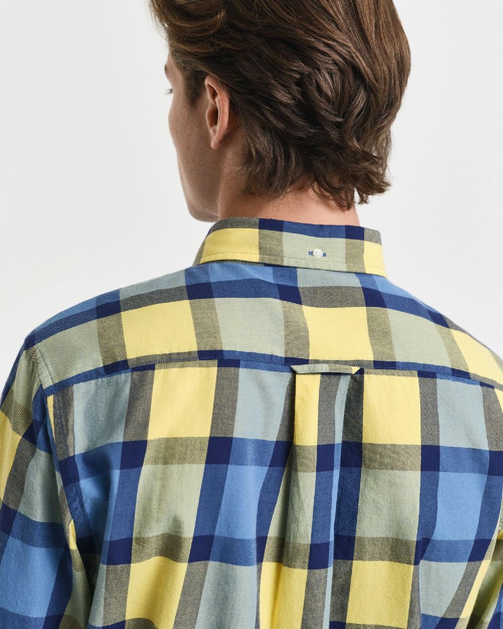 Gant Relaxed Fit Checked Twill Shirt Smooth Yellow