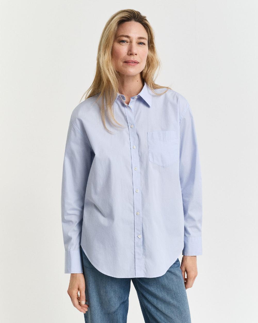 Gant Relaxed Fit Classic Poplin Shirt Light Blue
