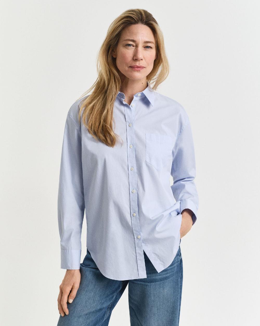 gant Relaxed Fit Classic Poplin Shirt light blue