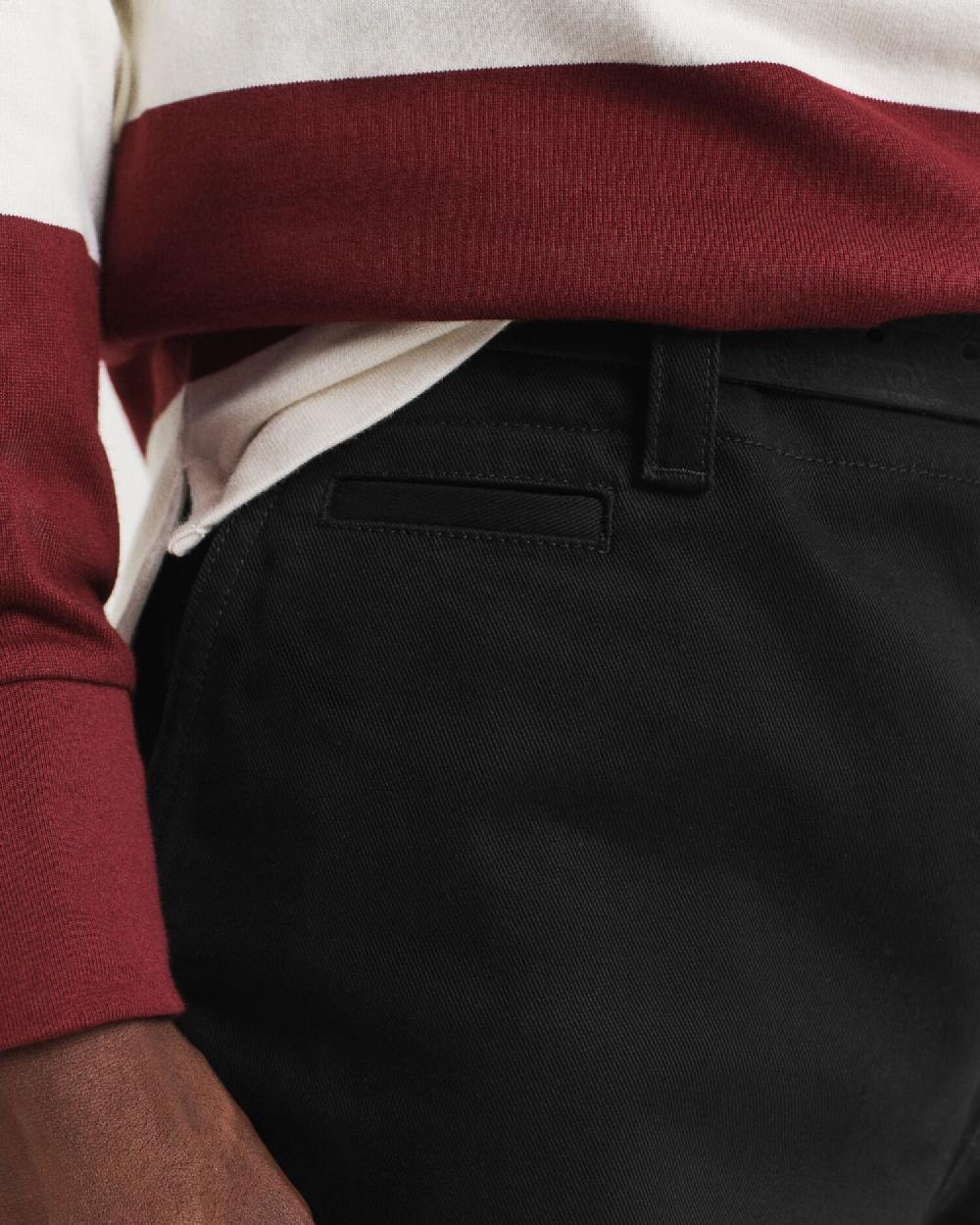 Gant Relaxed Fit Cotton Twill Chinos Black