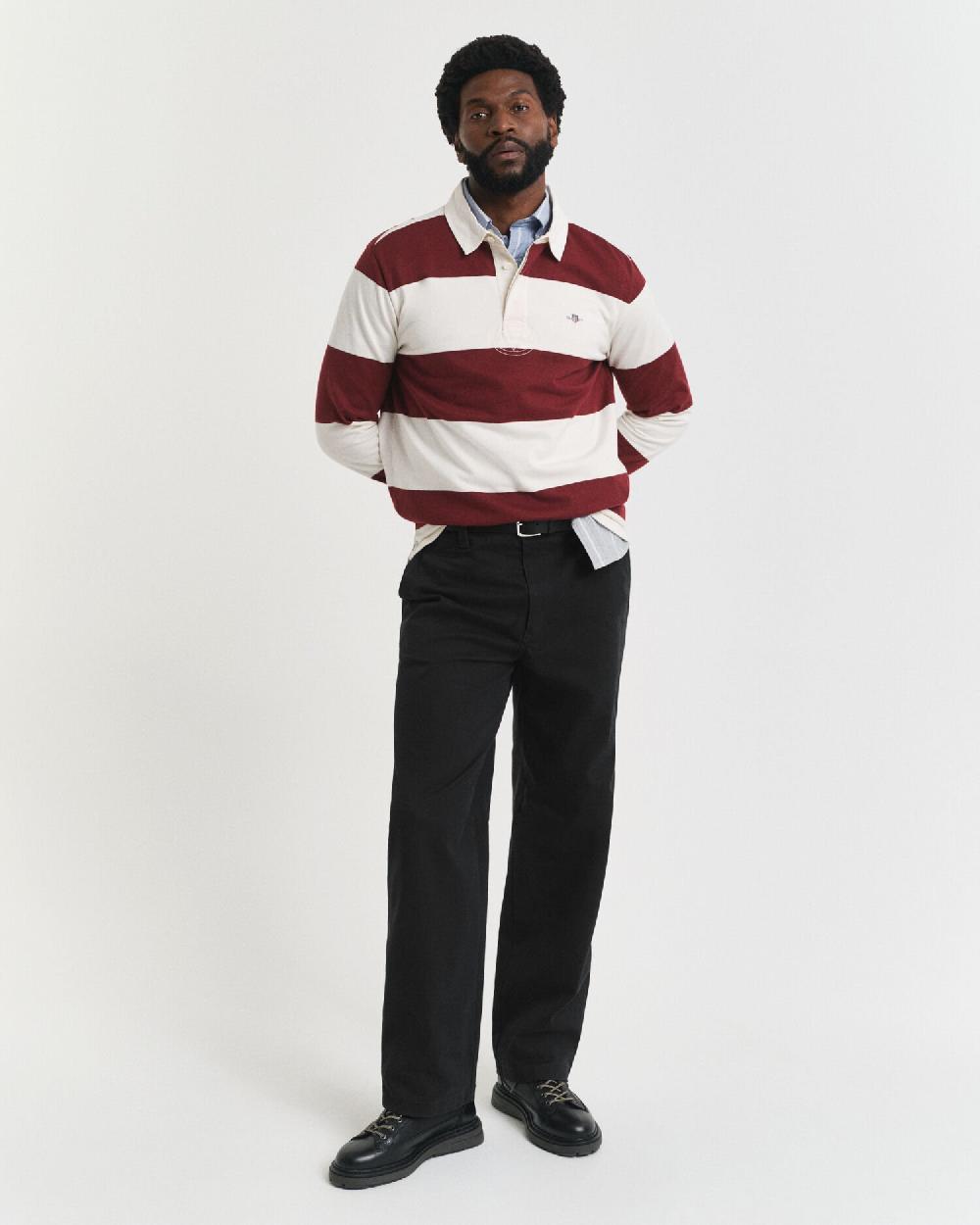 gant Relaxed Fit Cotton Twill Chinos black
