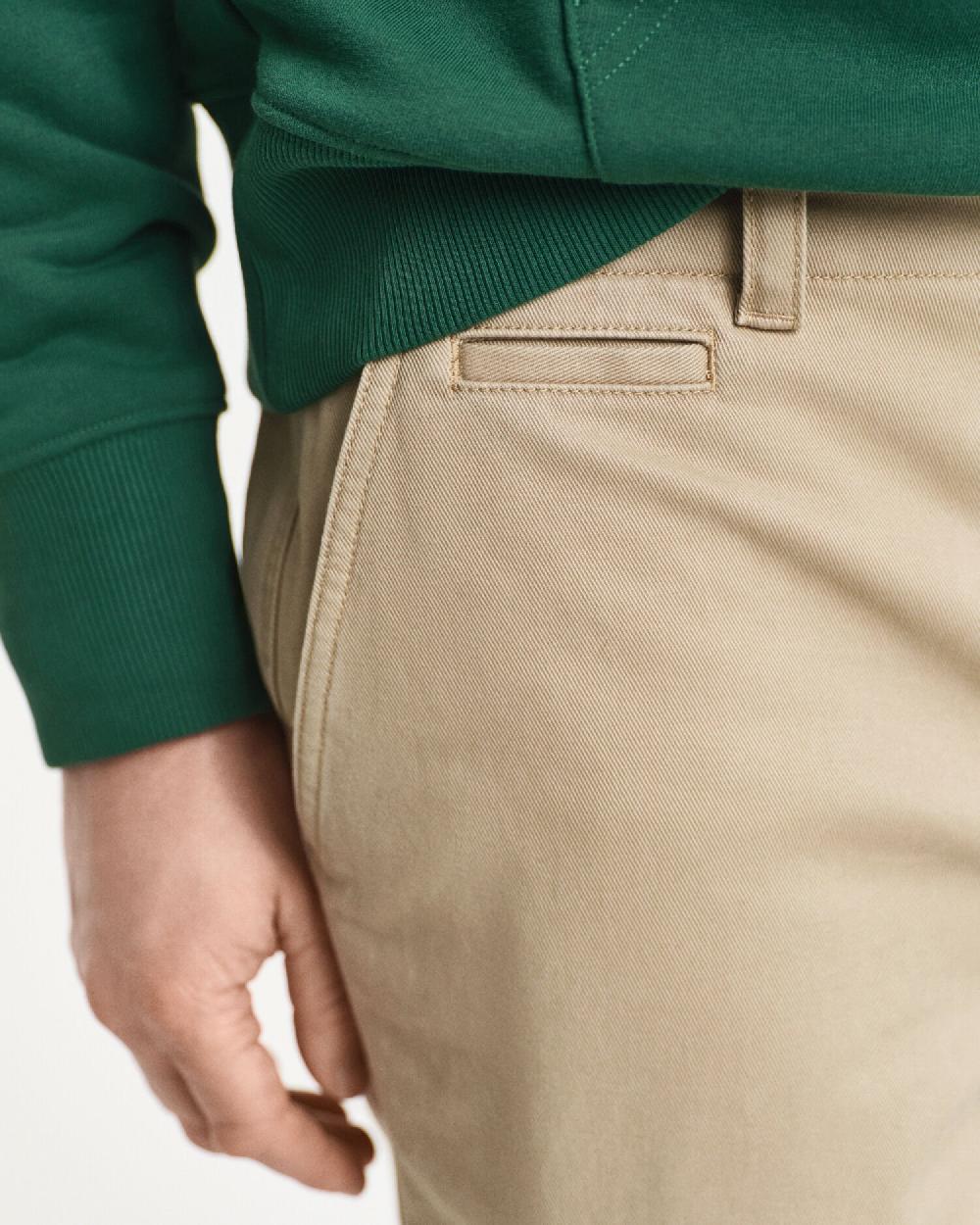 Gant Relaxed Fit Cotton Twill Chinos Light Taupe