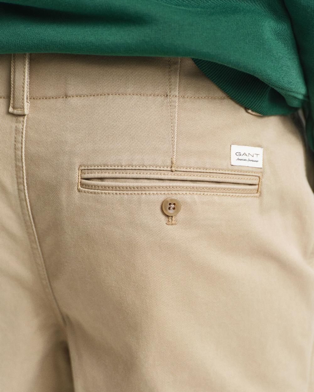 Gant Relaxed Fit Cotton Twill Chinos Light Taupe