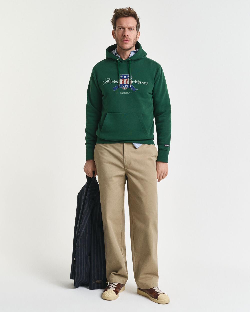 gant Relaxed Fit Cotton Twill Chinos light taupe