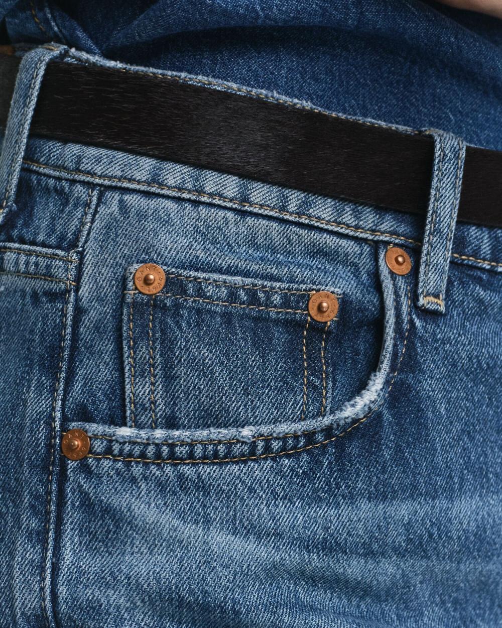 Gant Relaxed Fit Jeans Mid Blue Broken In