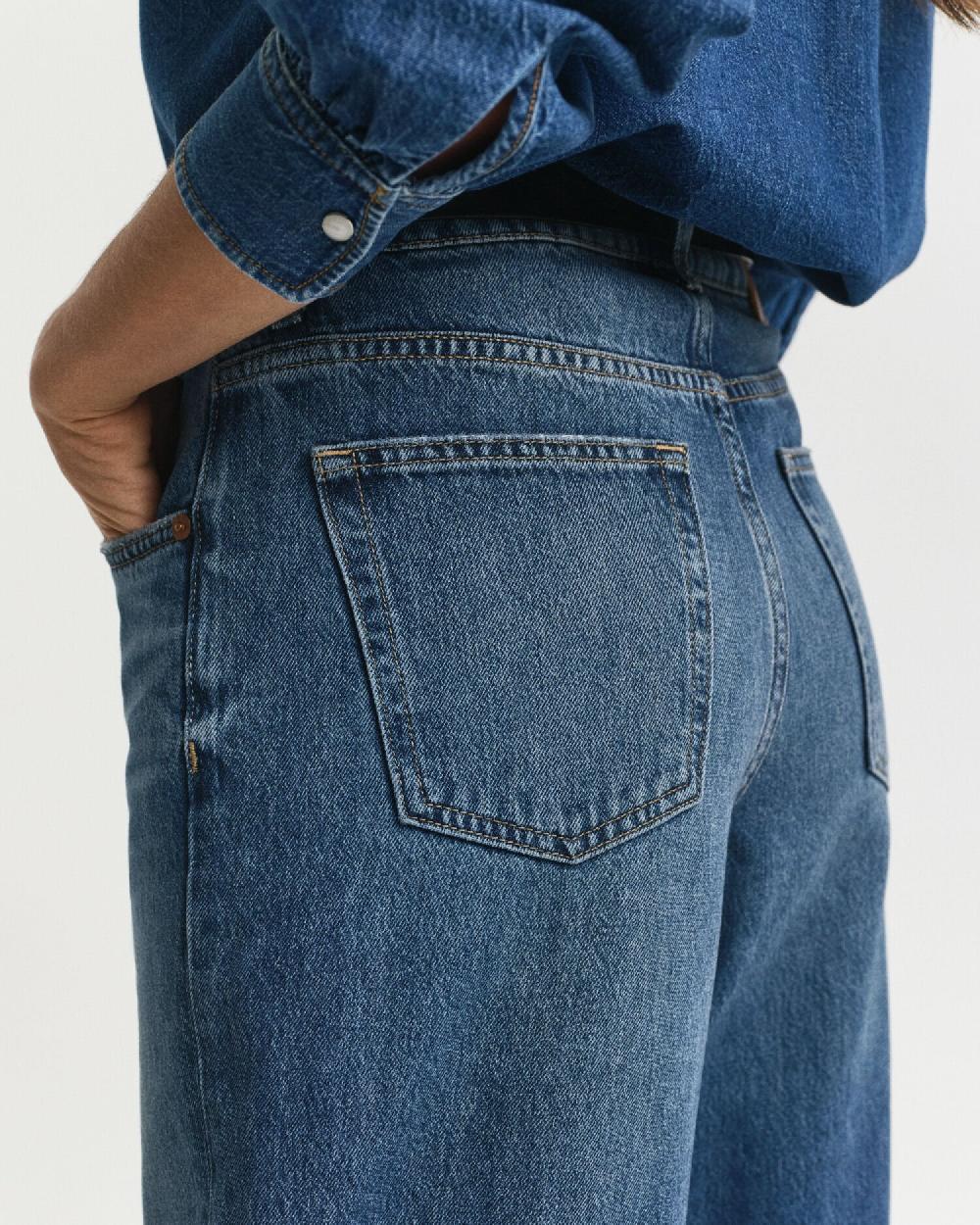 Gant Relaxed Fit Jeans Mid Blue Broken In
