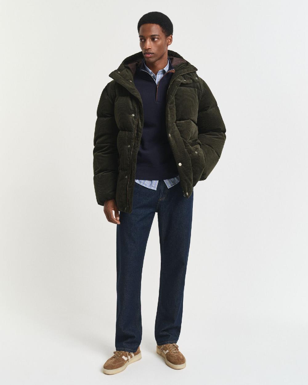 Gant Sacker Rib Half-Zip Sweatshirt Evening Blue