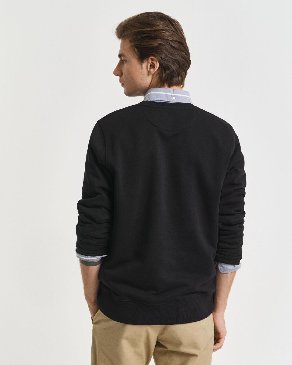Gant Shield Crew Neck Sweatshirt Black