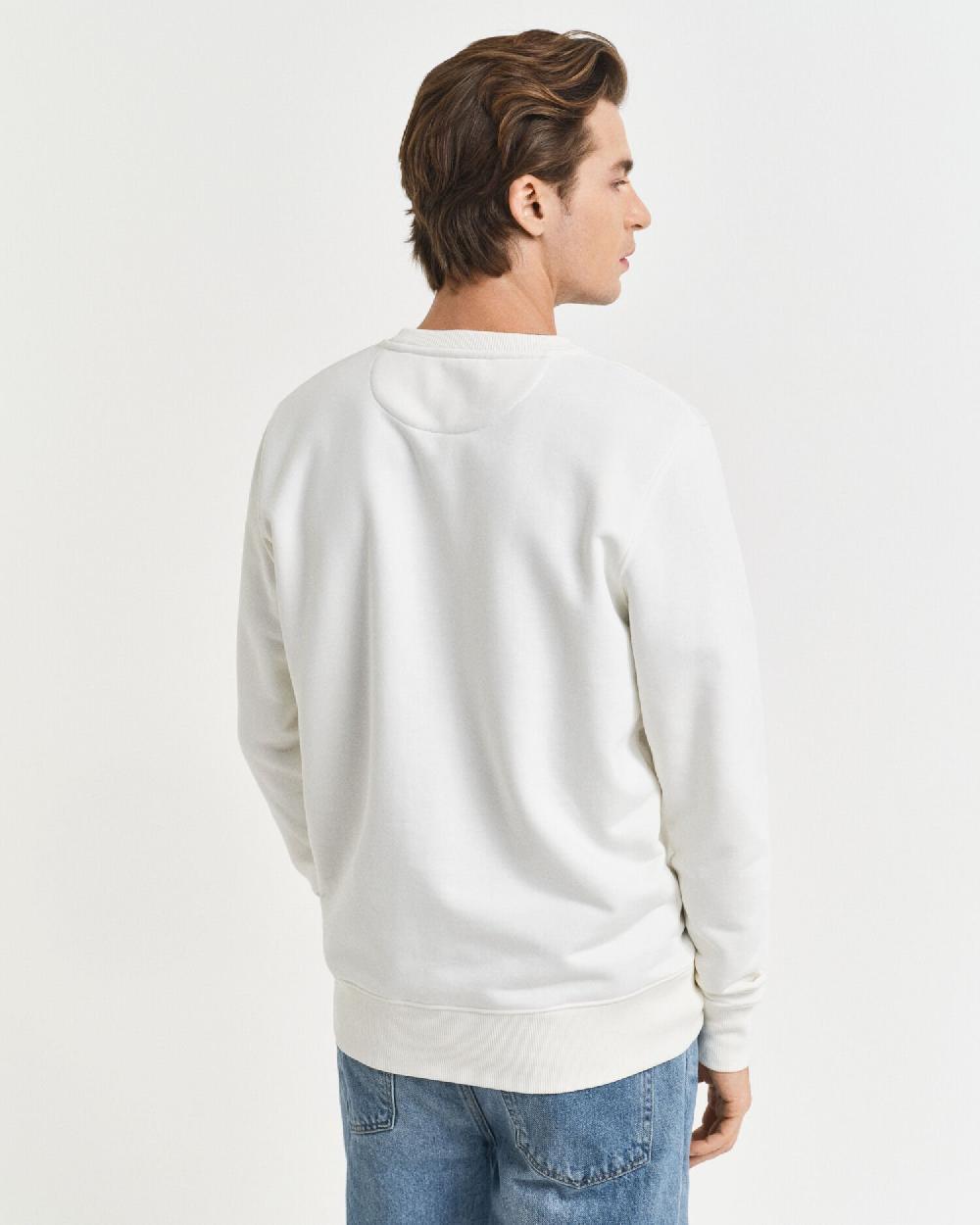 Gant Shield Crew Neck Sweatshirt Eggshell