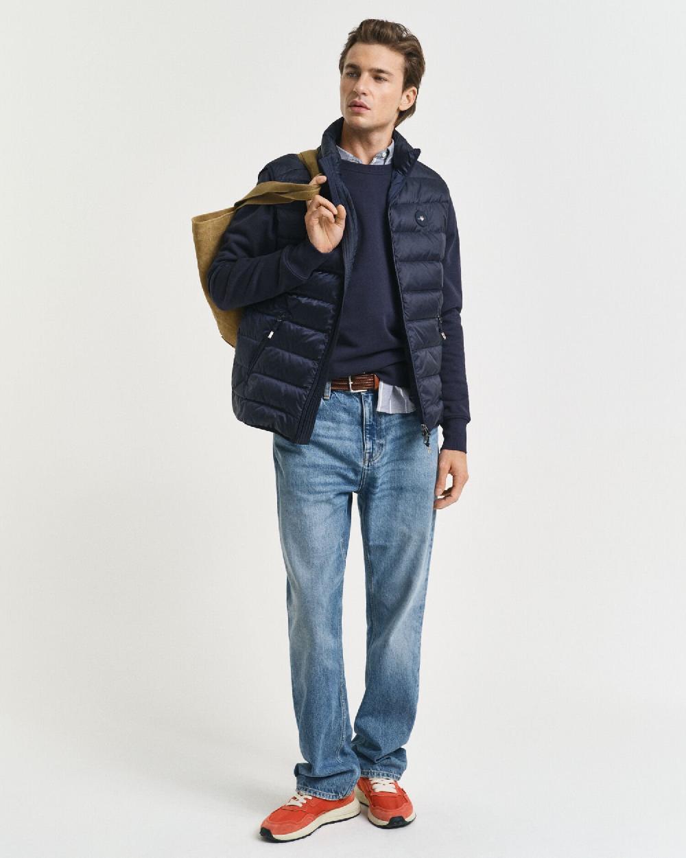 Gant Shield Crew Neck Sweatshirt Evening Blue