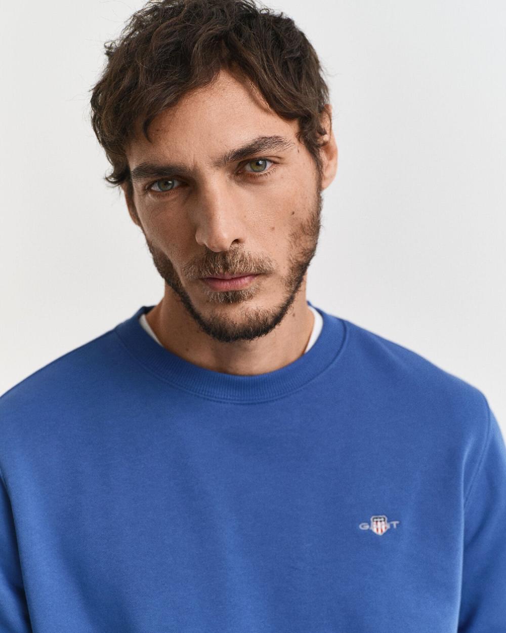 Gant Shield Crew Neck Sweatshirt Rich Blue