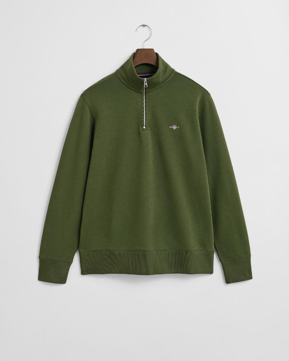gant Shield Half-Zip Sweatshirt country green