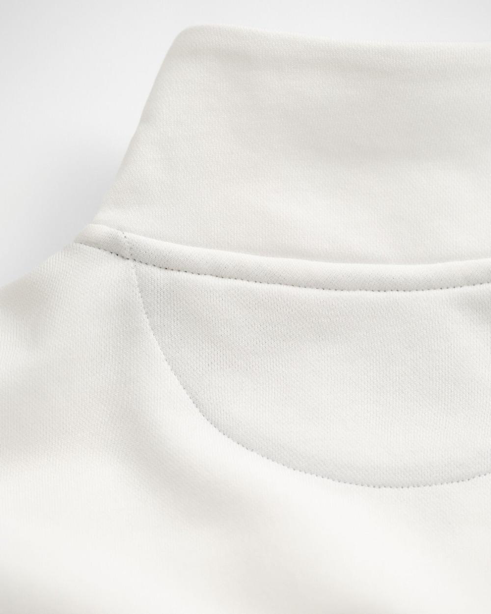 Gant Shield Half-Zip Sweatshirt Eggshell