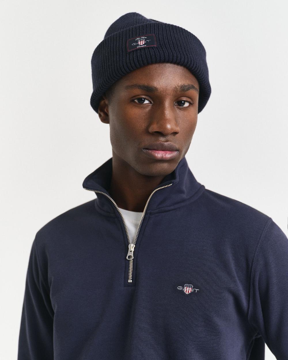 Gant Shield Half-Zip Sweatshirt Evening Blue