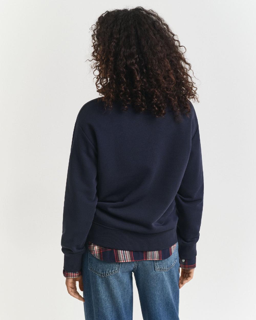 Gant Shield Half Zip Sweatshirt Evening Blue