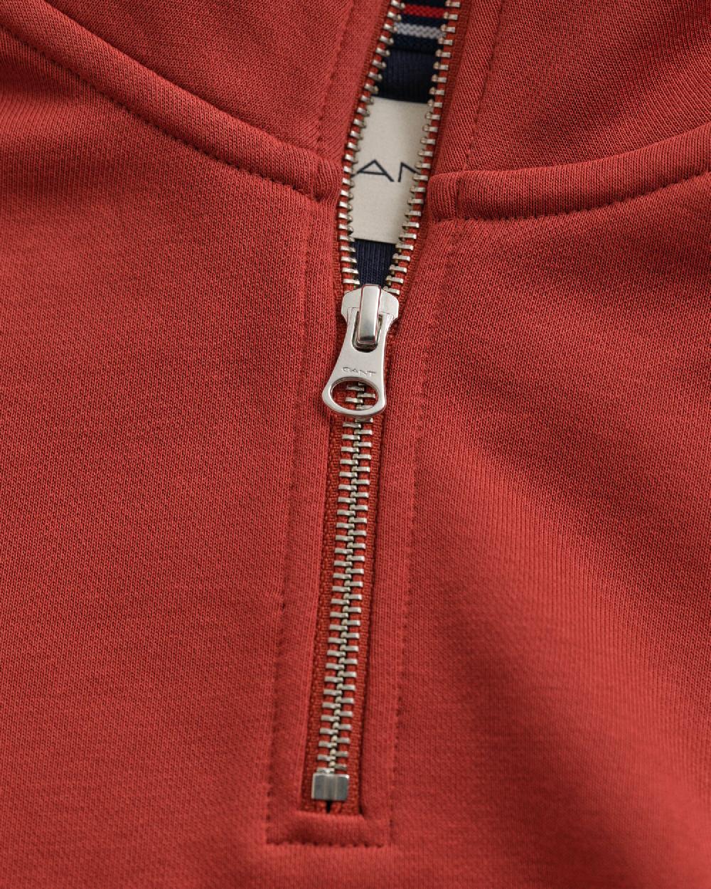 Gant Shield Half-Zip Sweatshirt Modern Rust