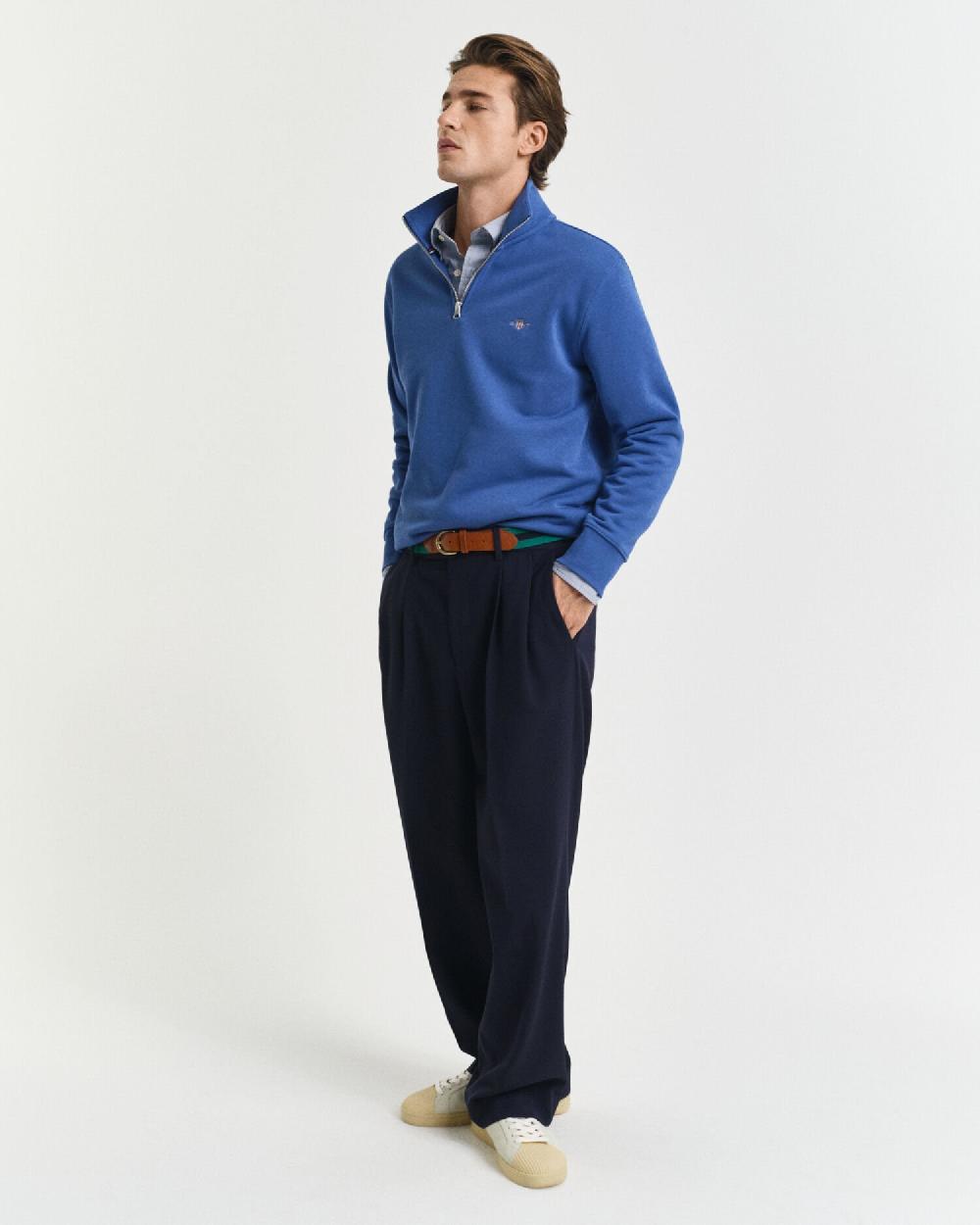 Gant Shield Half-Zip Sweatshirt Rich Blue