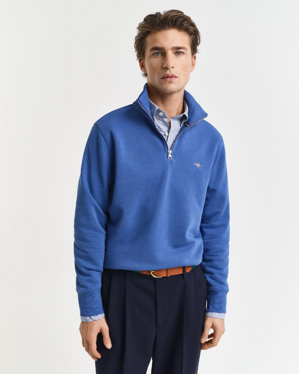 gant Shield Half-Zip Sweatshirt rich blue