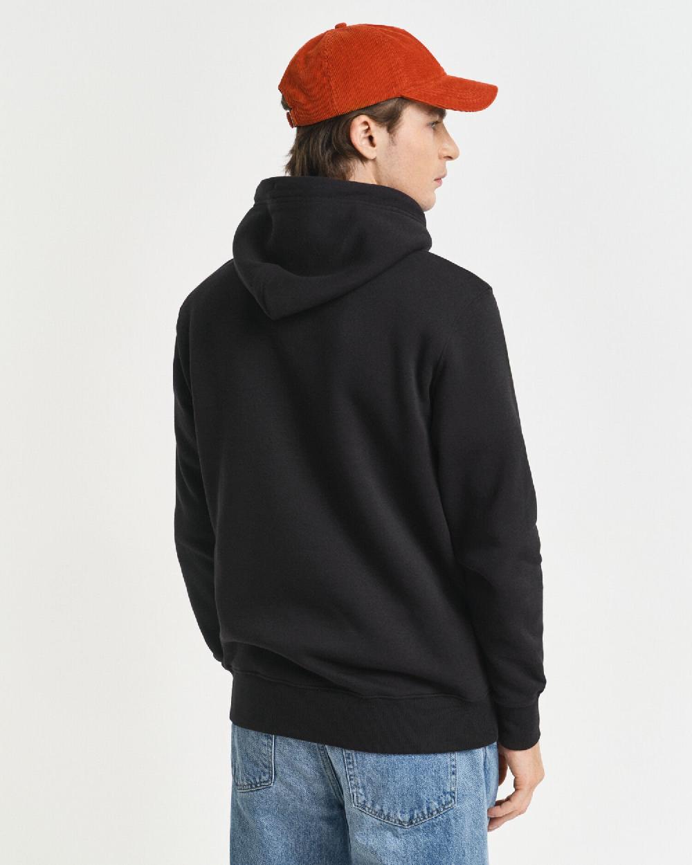 Gant Shield Hoodie Black