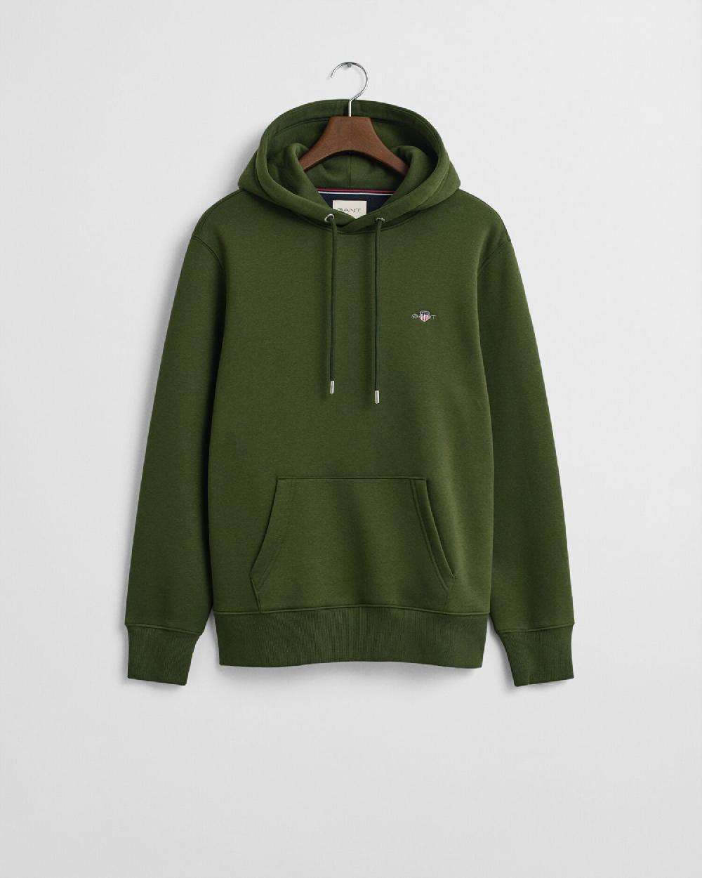 gant Shield Hoodie country green