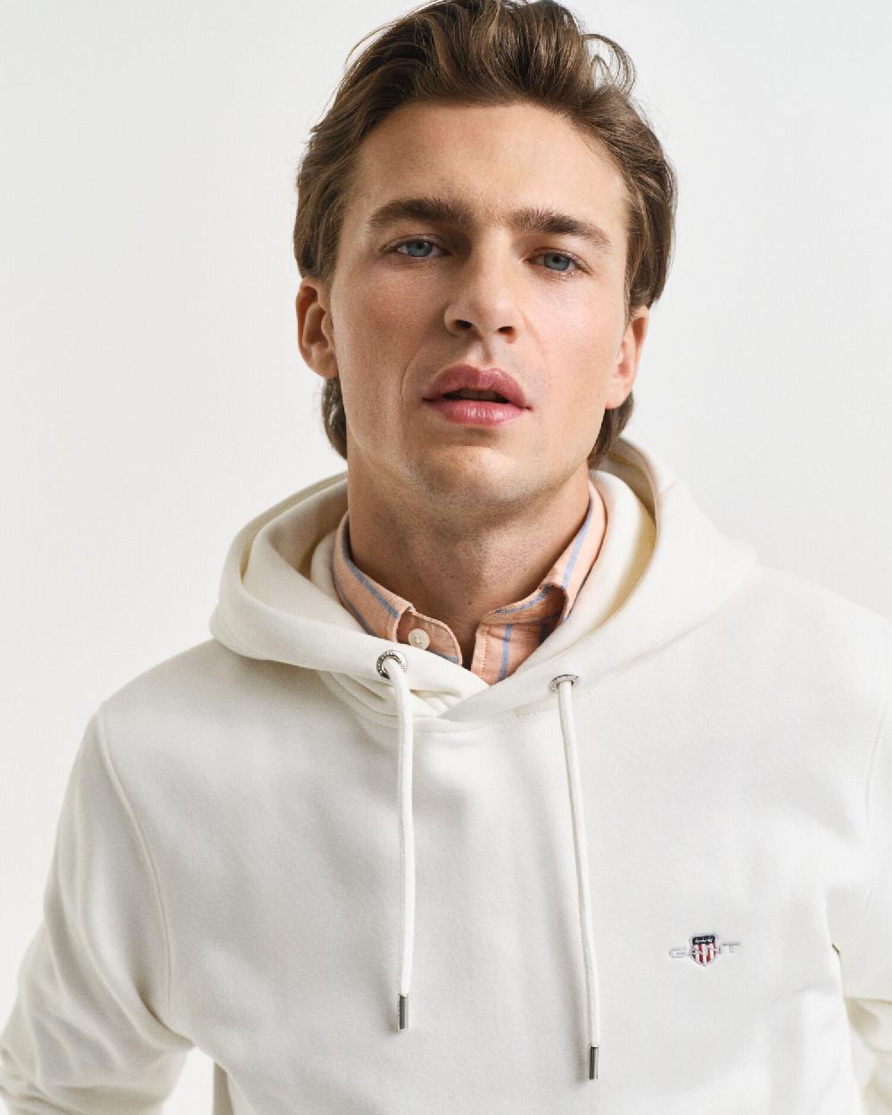 Gant Shield Hoodie Eggshell
