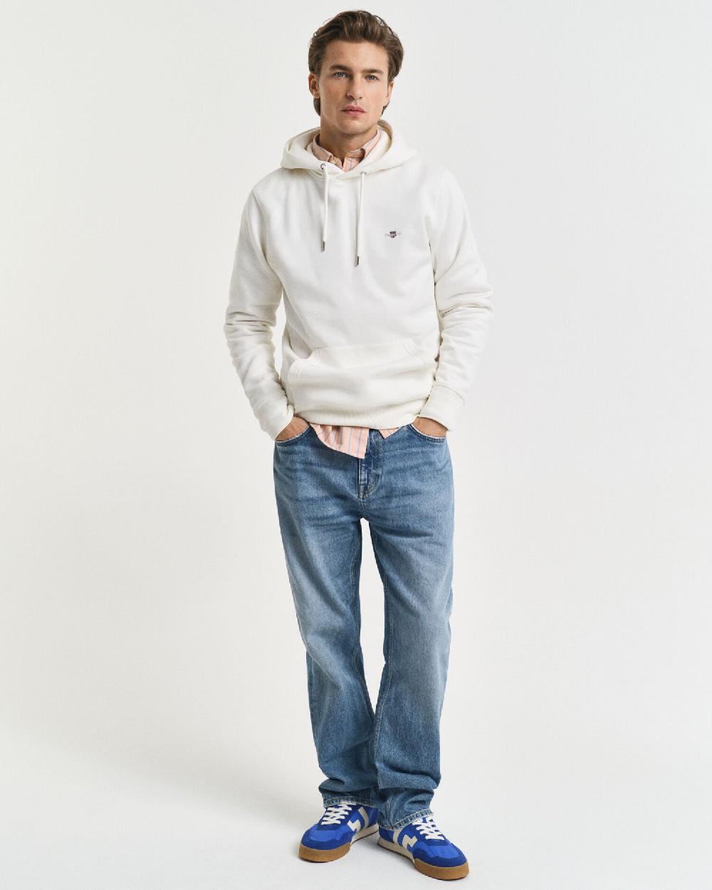 Gant Shield Hoodie Eggshell