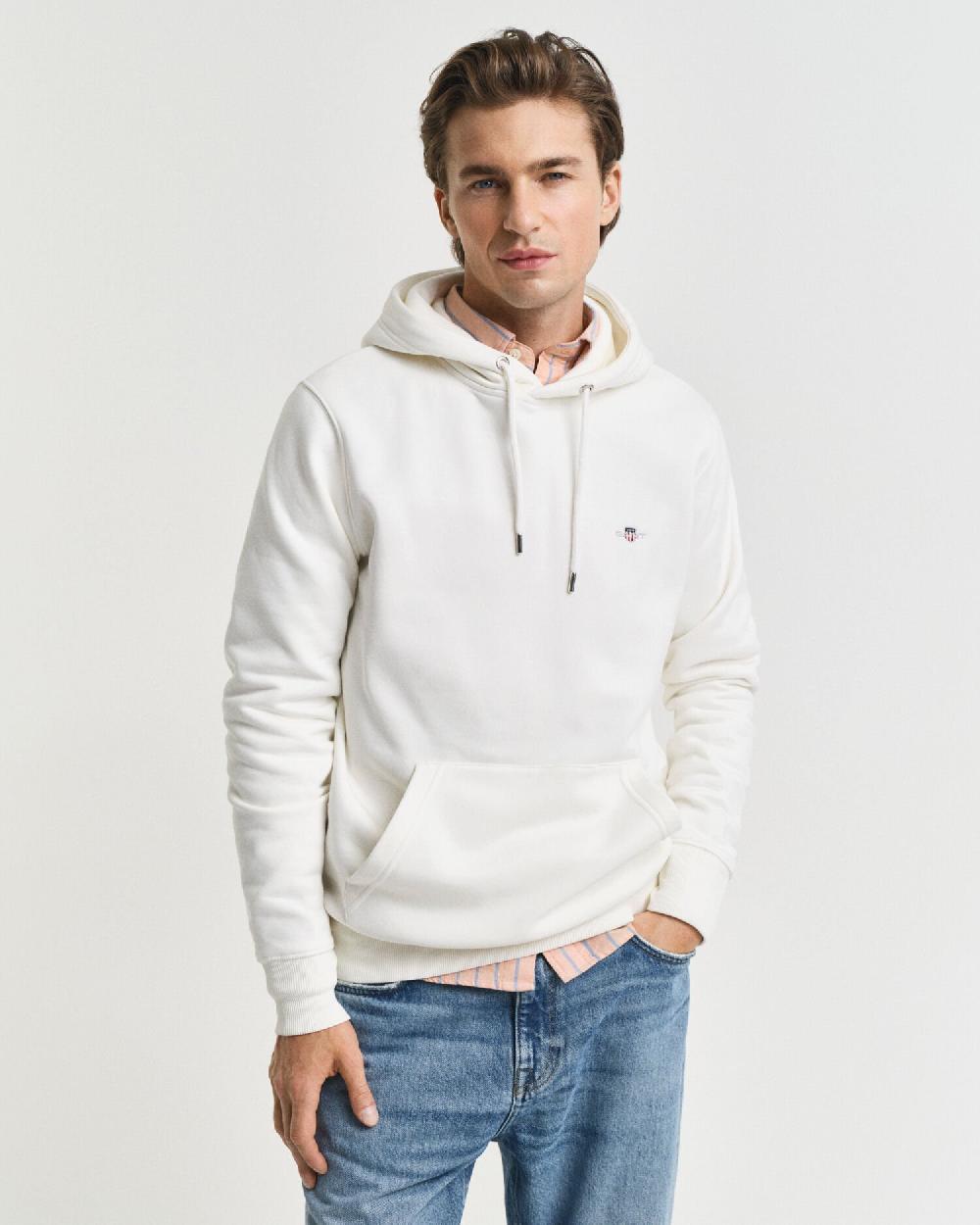 gant Shield Hoodie eggshell