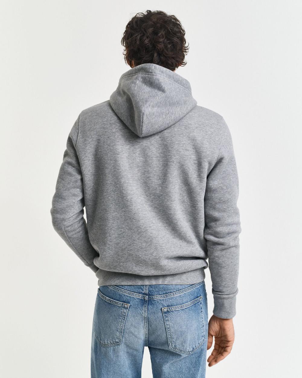 Gant Shield Hoodie Grey Melange