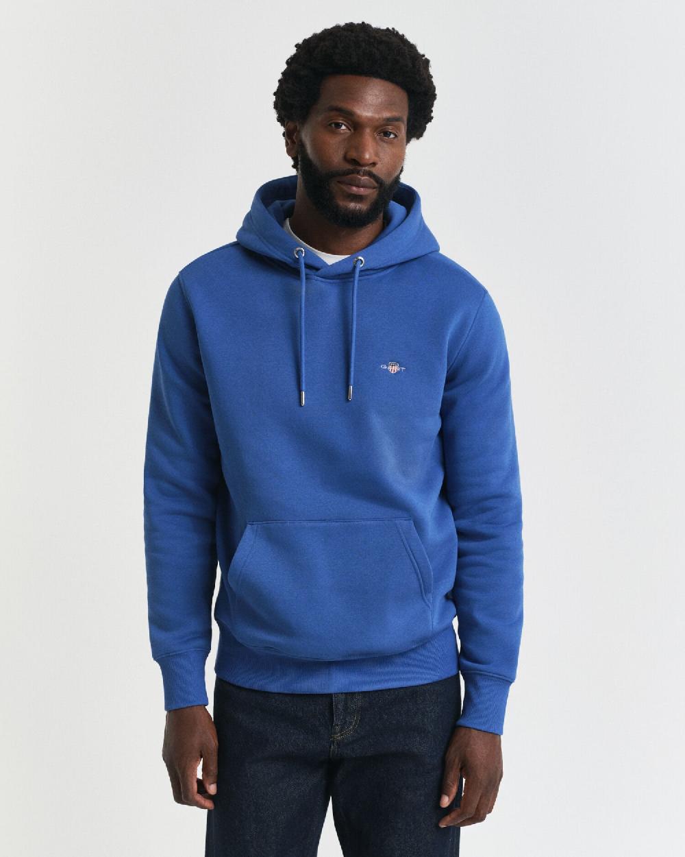 gant Shield Hoodie rich blue