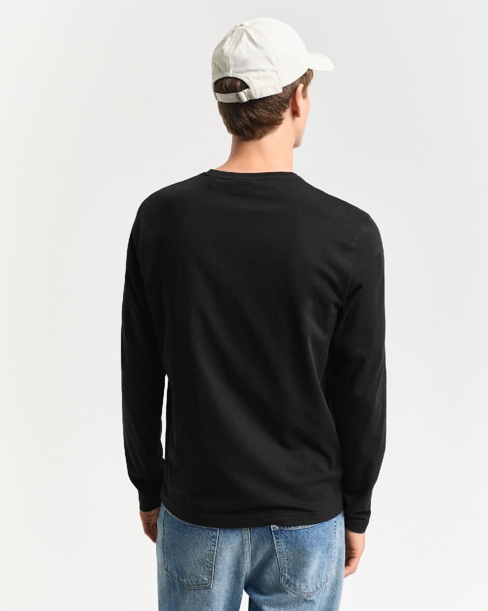 Gant Shield Long Sleeve T-Shirt Black
