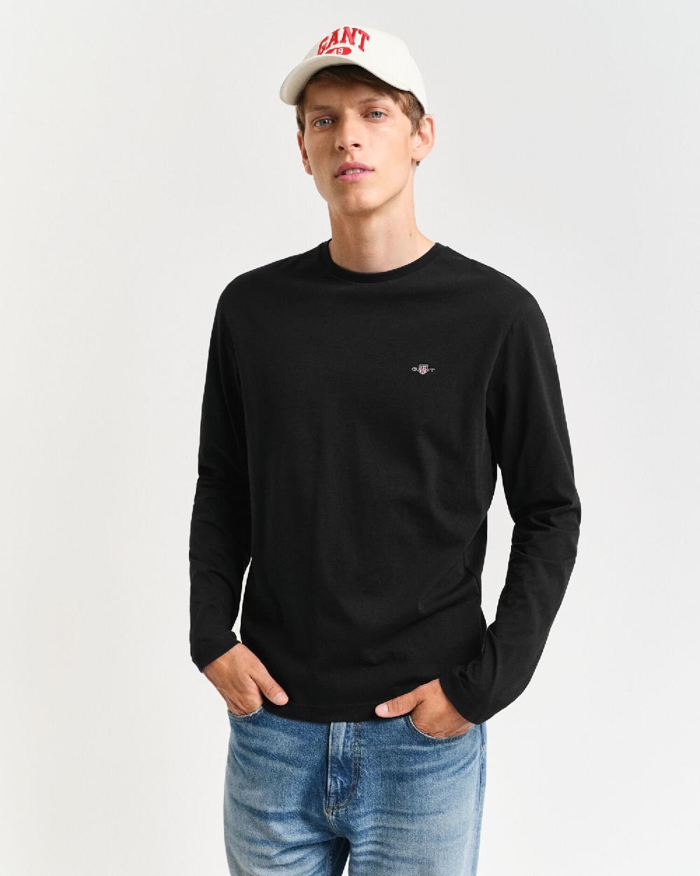gant Shield Long Sleeve T-Shirt black
