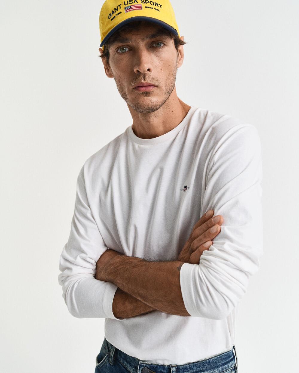 gant Shield Long Sleeve T-Shirt eggshell