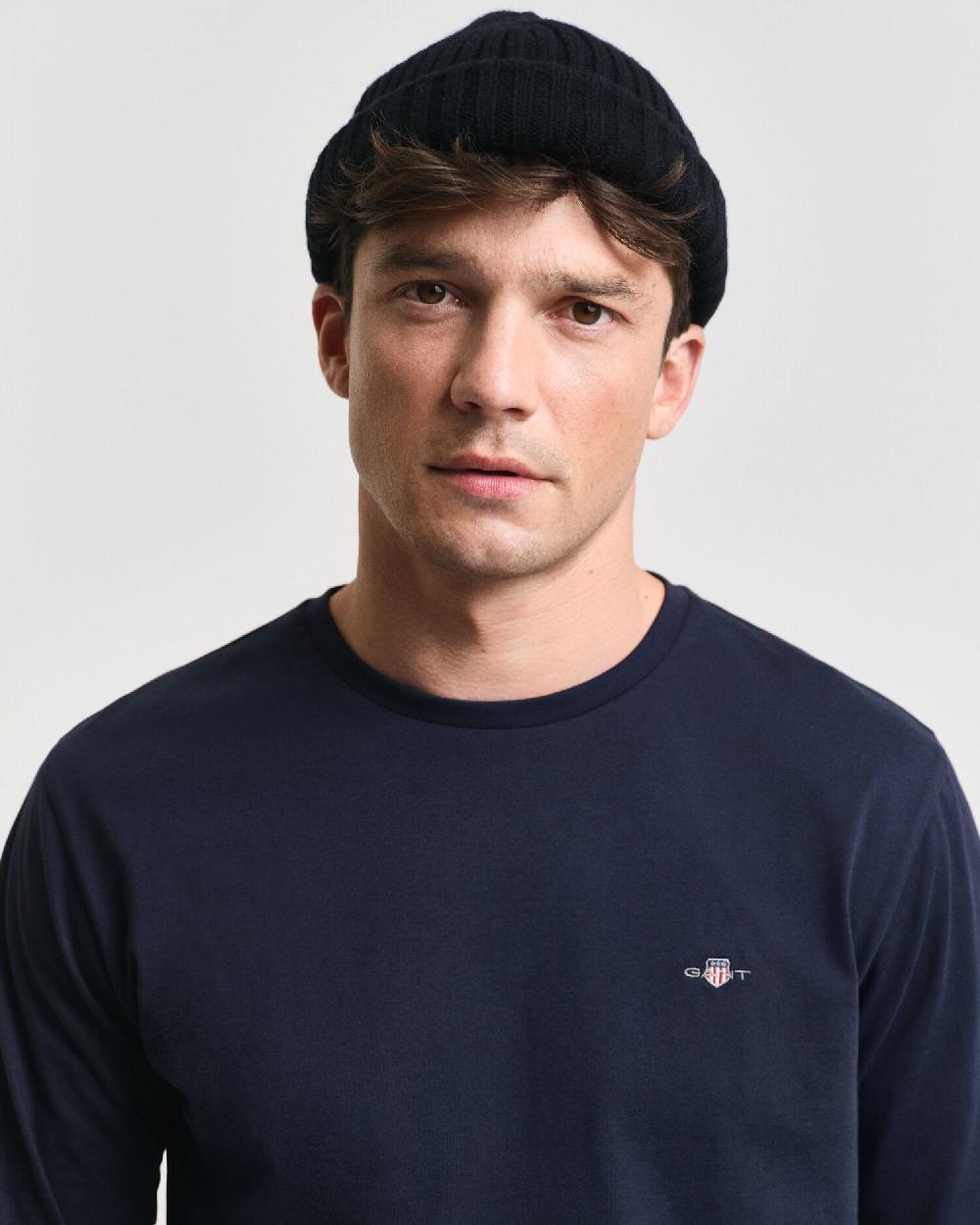 Gant Shield Long Sleeve T-Shirt Evening Blue