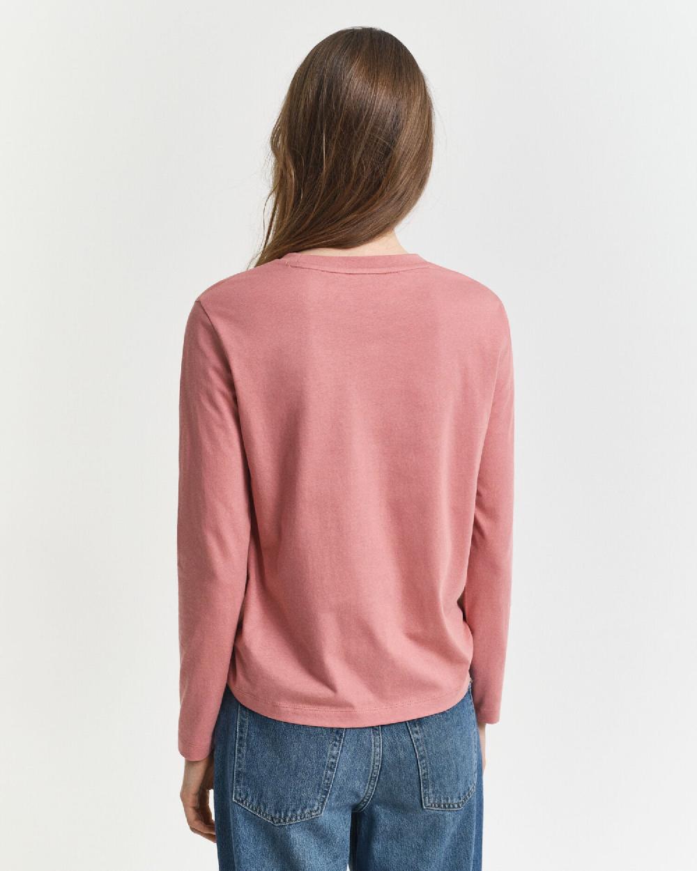 Gant Shield Long Sleeve T-Shirt Faded Brick