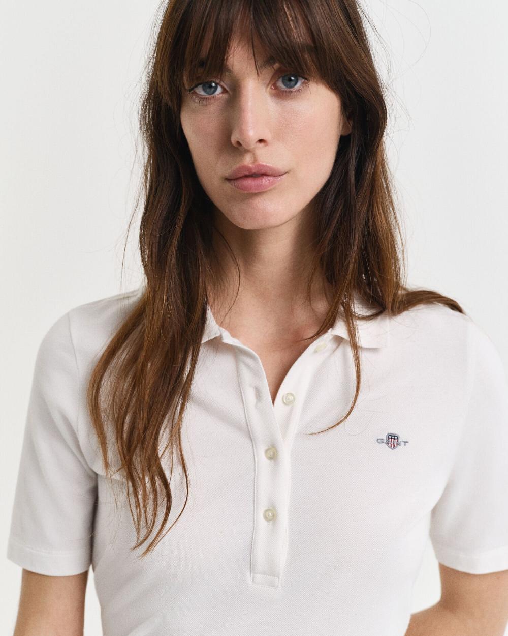 Gant Shield Piqué Polo Shirt Eggshell